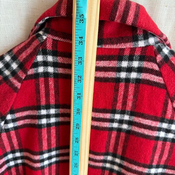 Tartan Plaid Shacket Womens Size S Red Button Front Preppy Academia Active USA - Picture 13 of 15